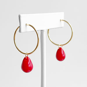 Drop Hoop Earrings