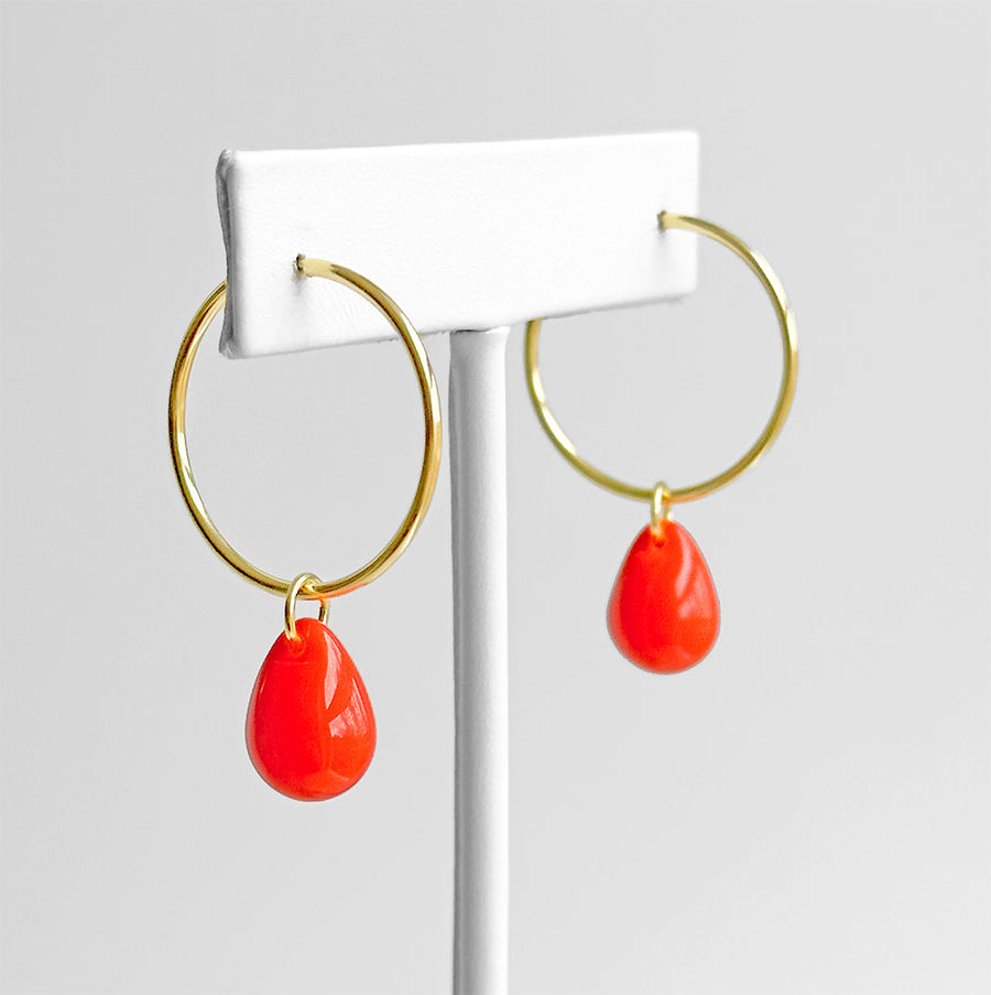 Drop Hoop Earrings