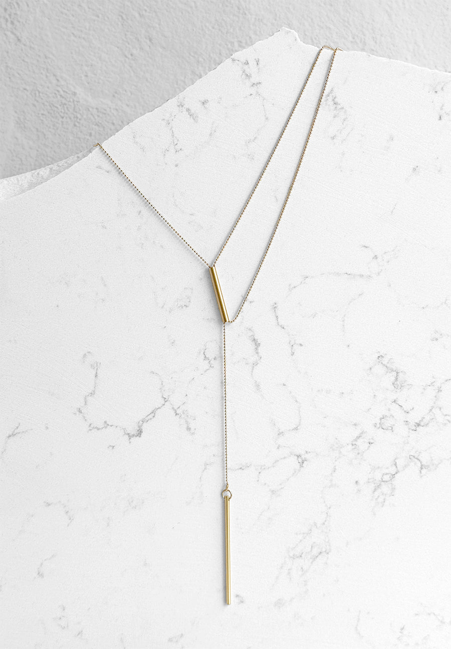 Geo Lariat Necklace Stick