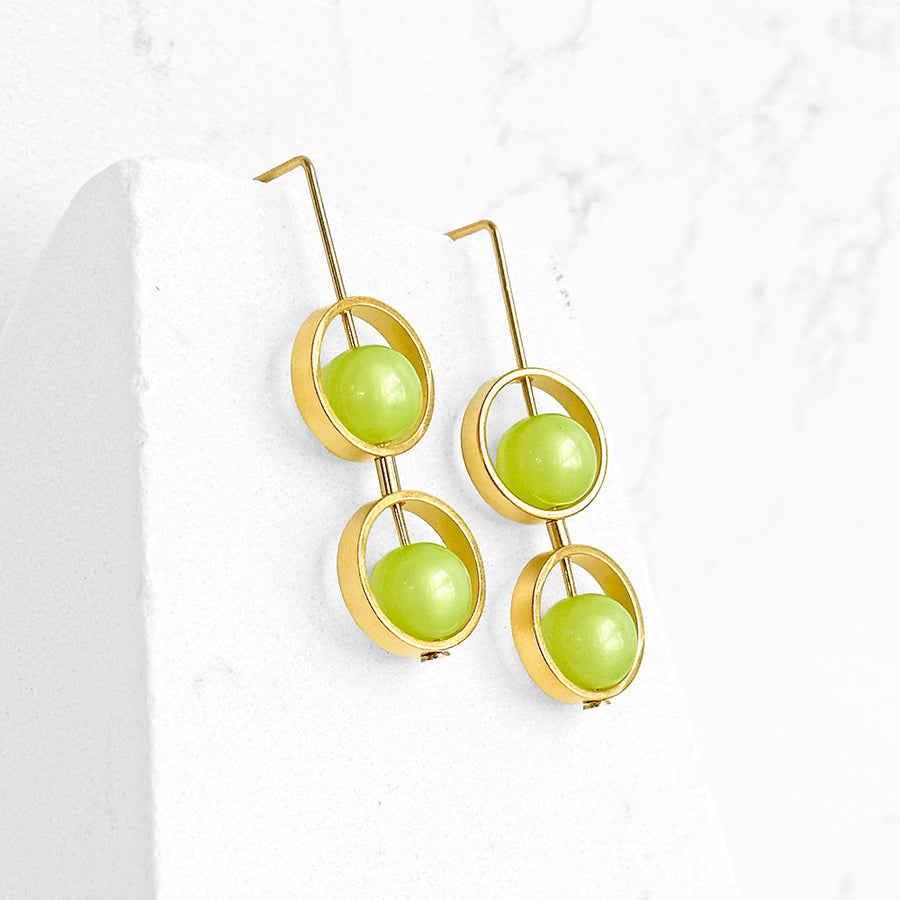 Petite Ariel Earrings - Greens