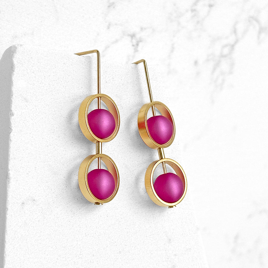 Petite Ariel Earrings - Pinks and Purples