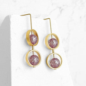 Petite Ariel Earrings - Pinks and Purples