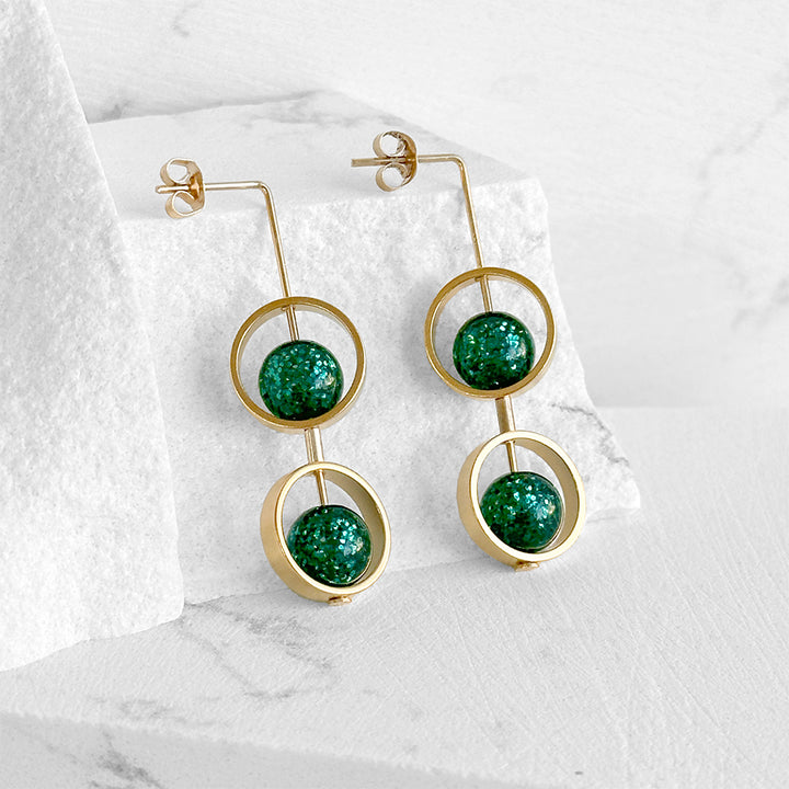 Petite Ariel Earrings - Greens