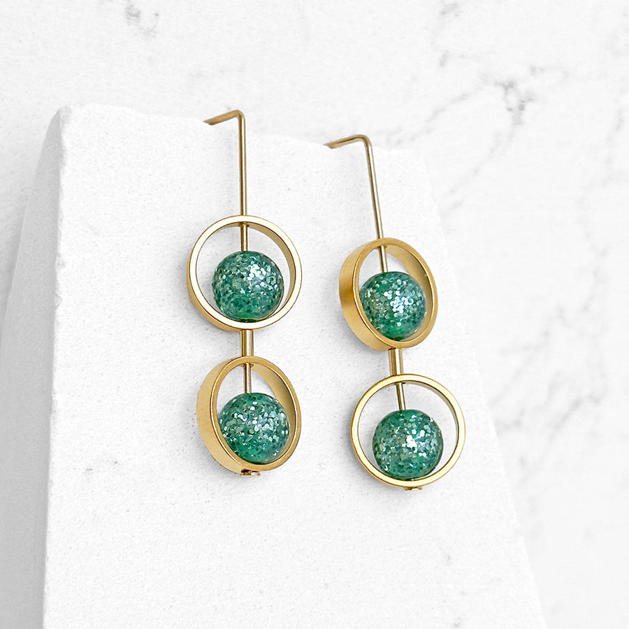 Petite Ariel Earrings - Greens