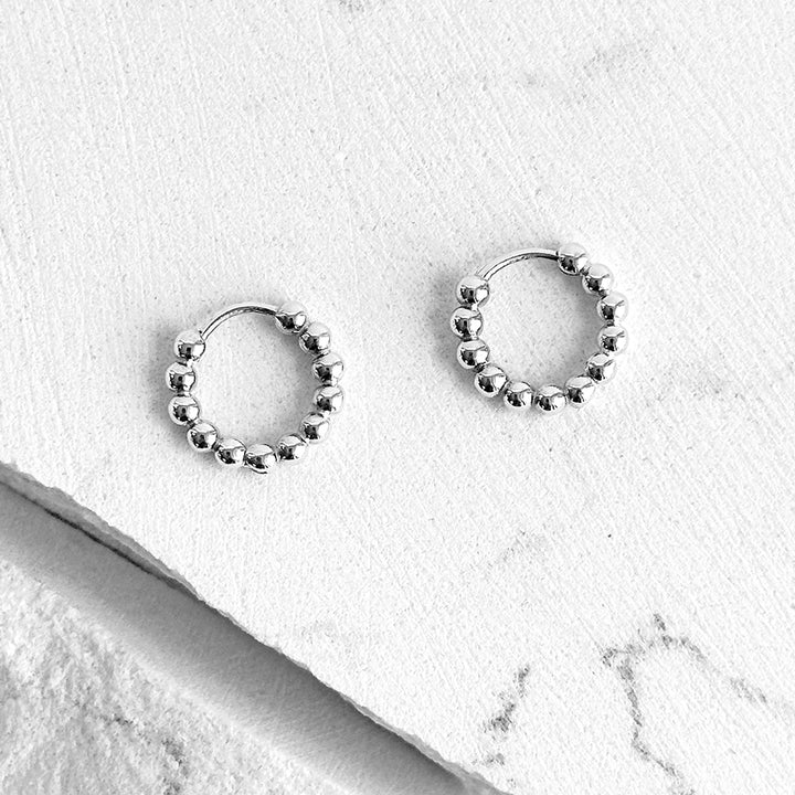 Beaded Mini Hoops