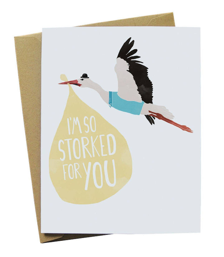 Stork Baby Card