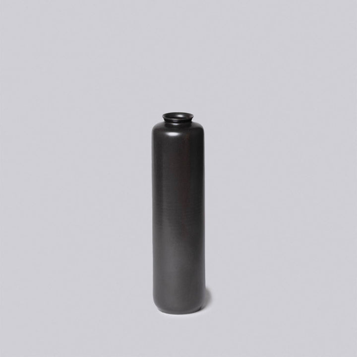 Small Semi-Matte Black Porcelain Vases