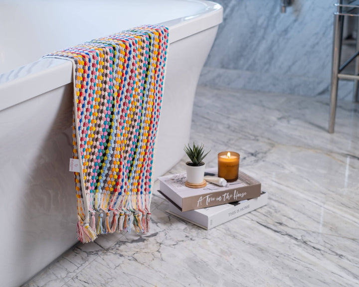 Turkish Cotton Terry Hand Towel Rainbow